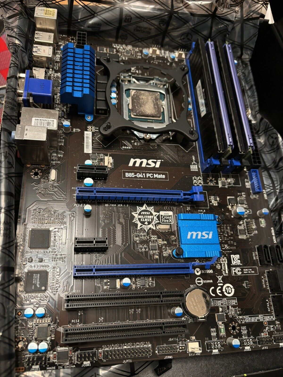 MSI B85-G41 PC Mate, LGA 1150, Intel Motherboard