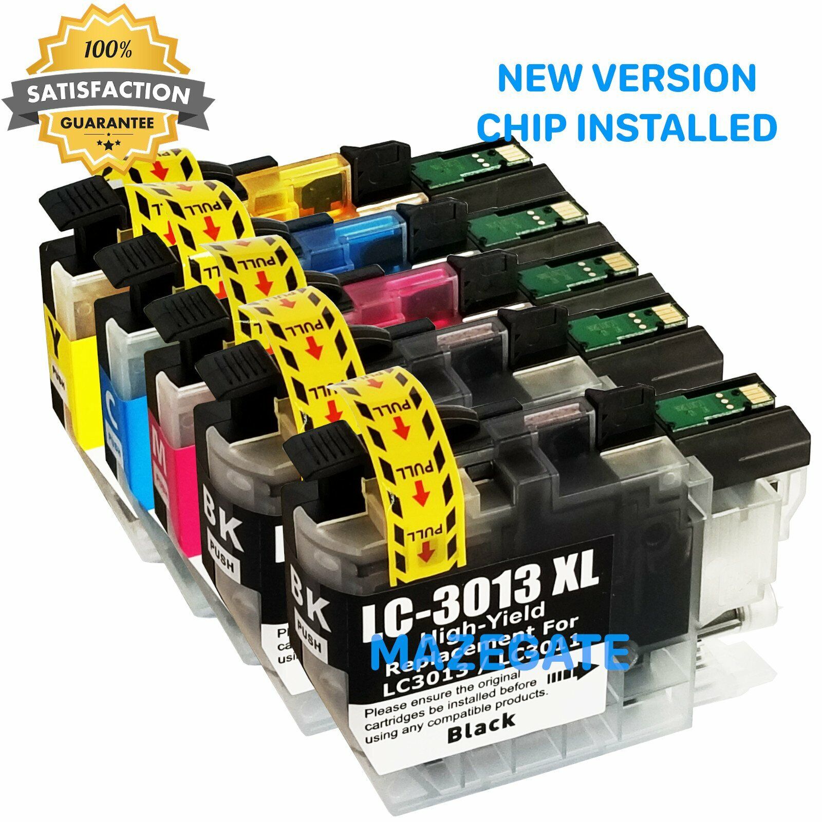 5pk LC3013 Ink Cartridges for Brother LC3011 MFC-J491DW J497DW MFC-J895DW J690DW