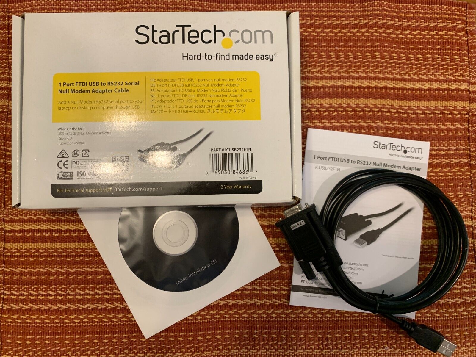 StarTech 1-Port USB to Serial RS-232 Adapter ICUSB2321FTN