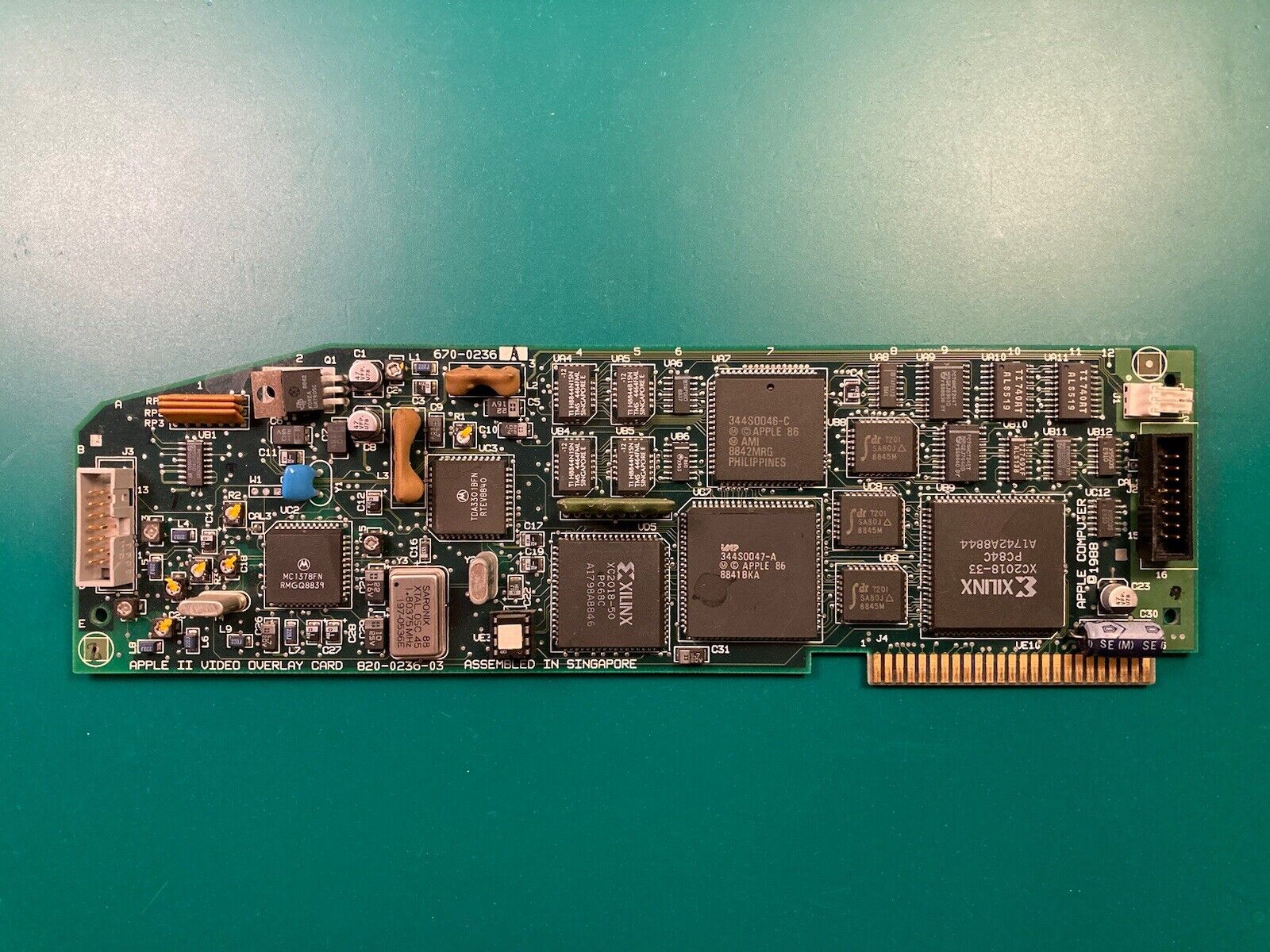 Apple II Video Overlay Card - for IIe and IIgs 820-0236-03 - Recapped, Tested