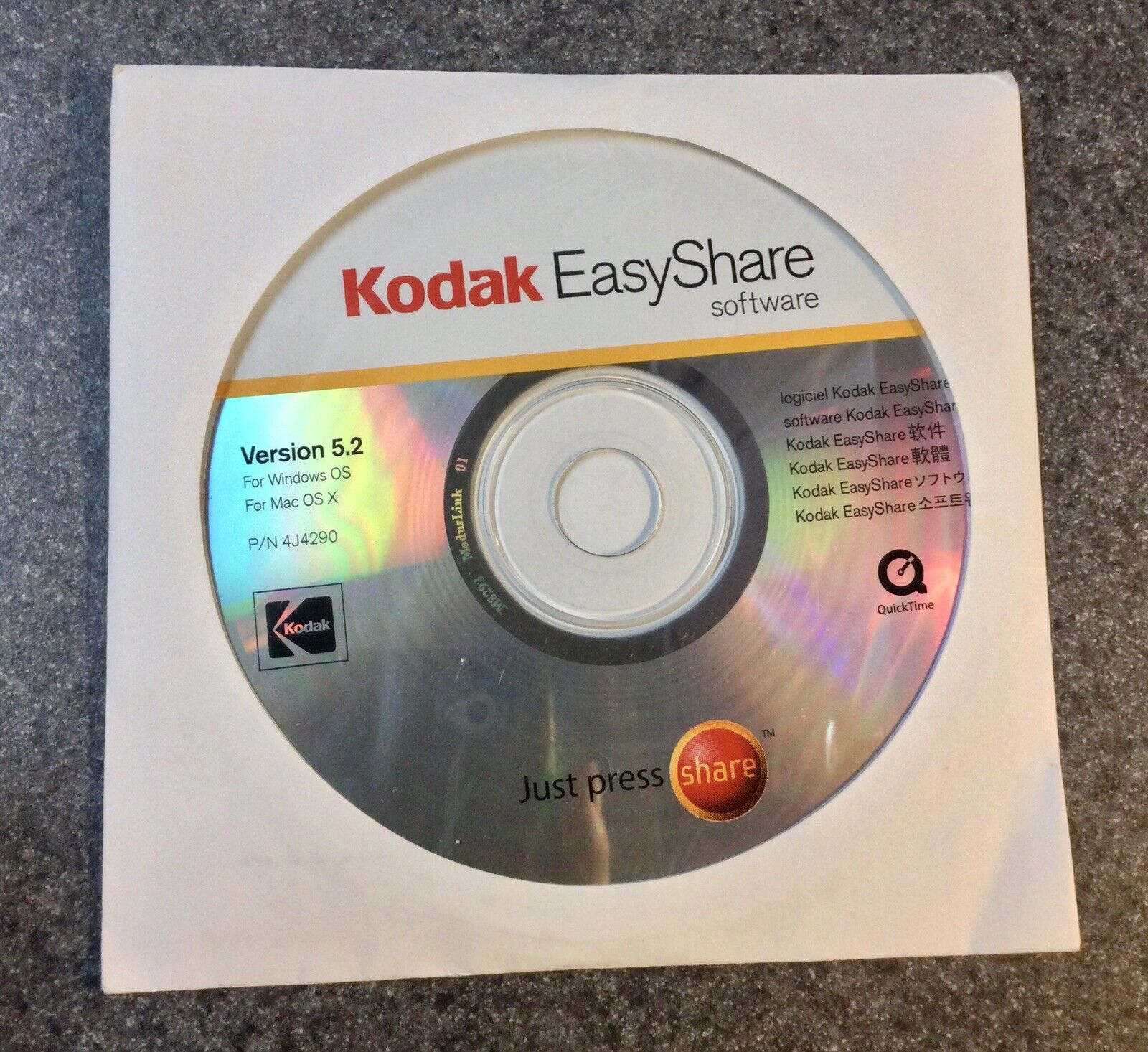 Kodak EasyShare Software CD ROM Ver 5.2 ~ Original