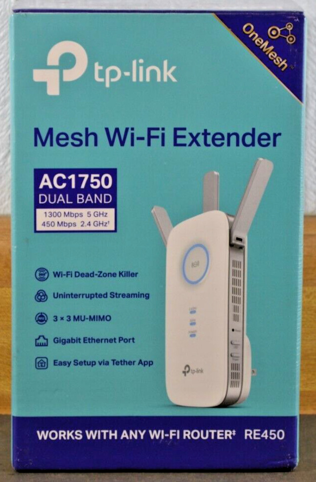 TP-Link Mesh Wi-Fi Range Extender AC1750 Dual Band OneMesh 022423MGL