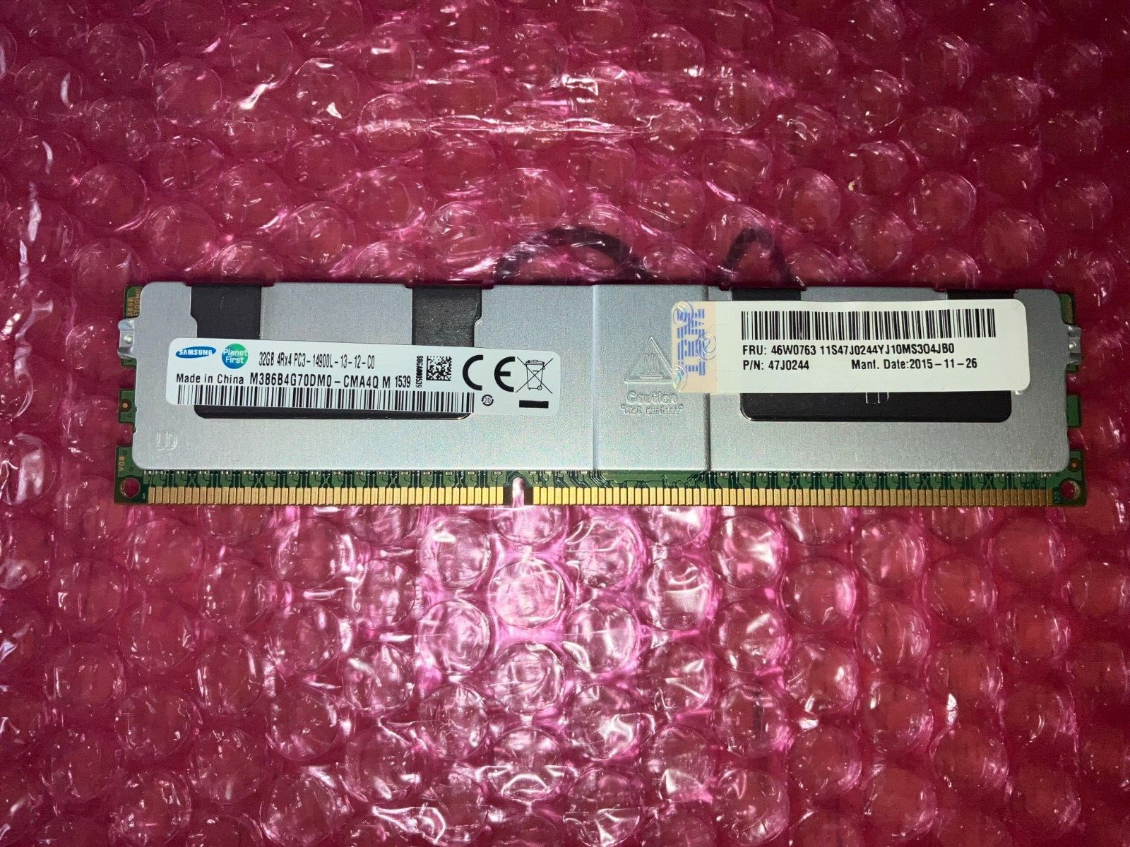 46W0763 Samsung M386B4G70DM0-CMA4Q 32GB PC3-14900L DDR3 4Rx4 Memory