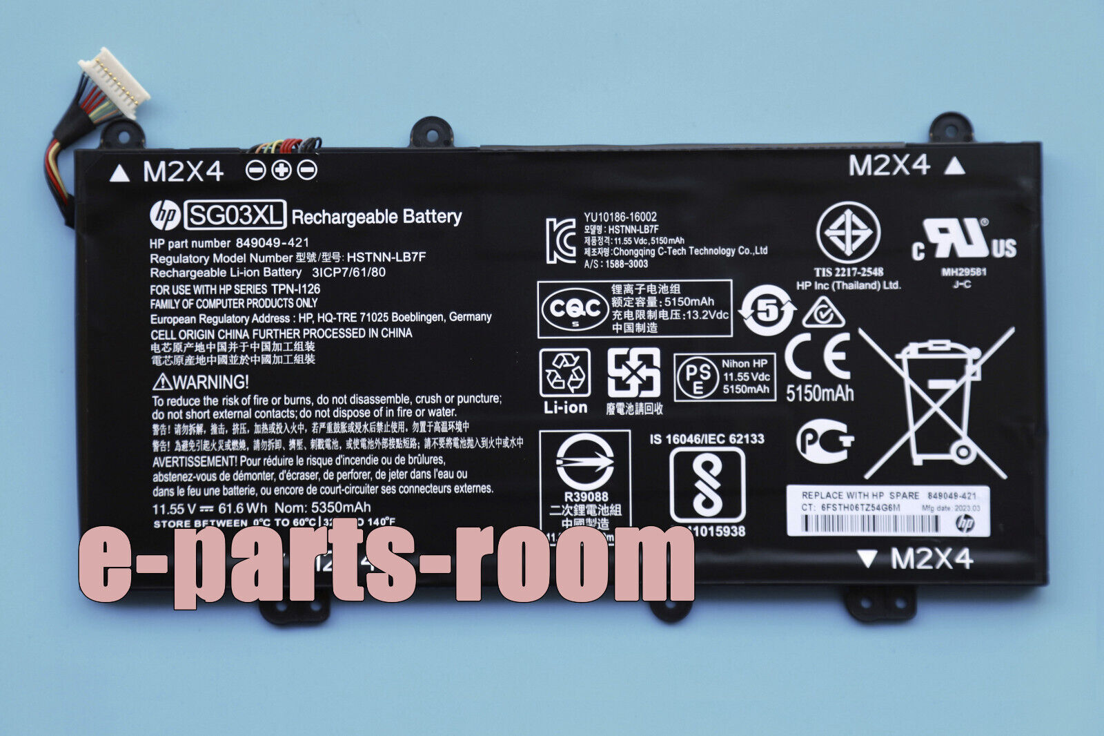 61.6Wh Genuine SG03XL Battery For HP Envy 17-U011NR M7-U 849315-850 849049-421