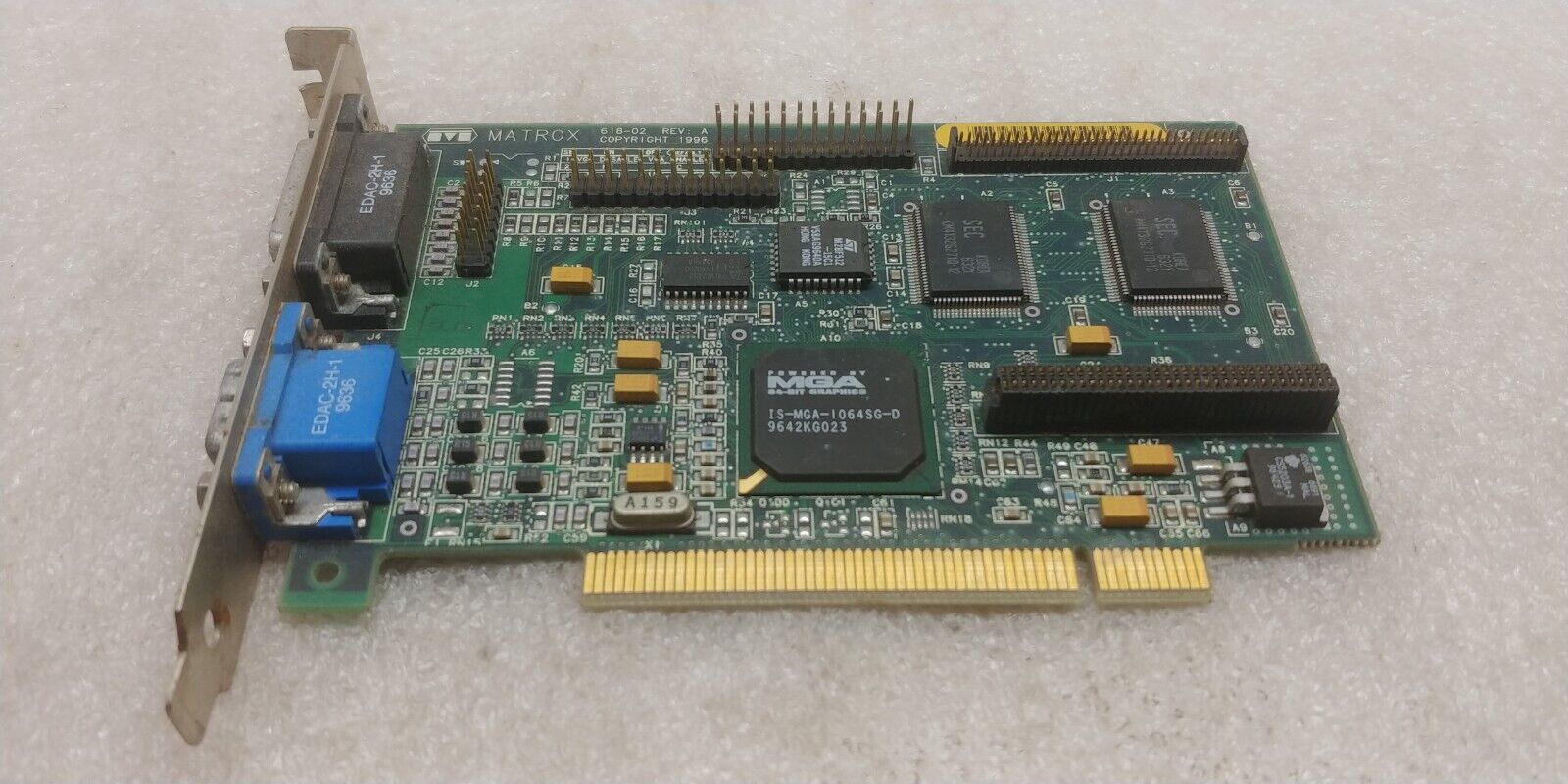 MATROX MGA-MYST/2I 2MB SDRAM PCI VGA 618-02 REV A CARD GREAT CONDITION 