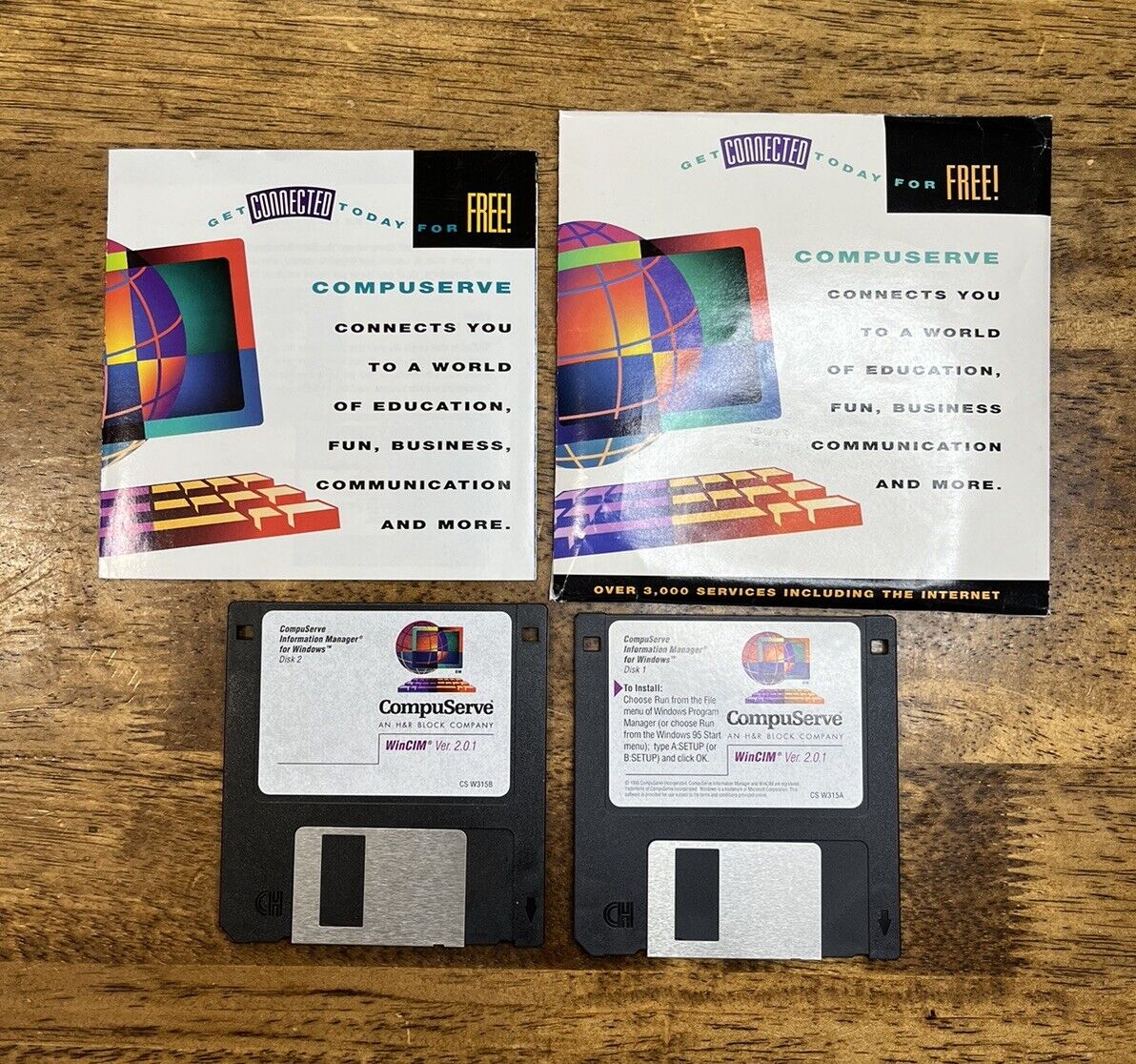 Vtg Compuserve Disc Software Disk CD 1995 Promo USA Computer Software