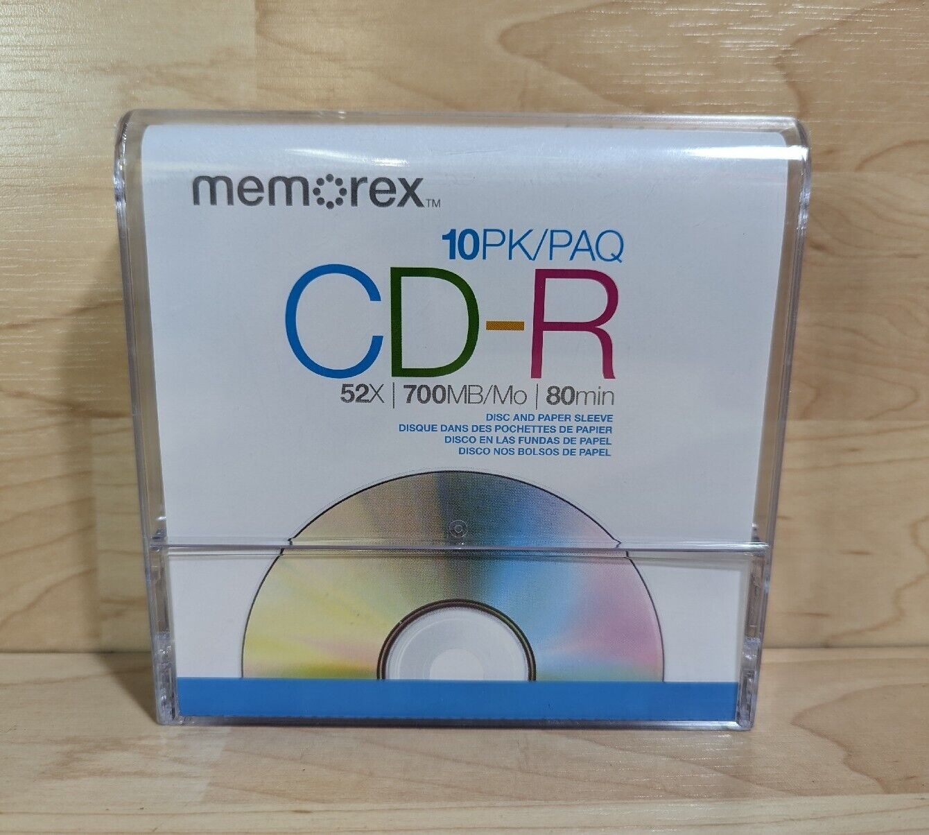 NEW Memorex 10PK CD-R 52X 700MB 80min 10 pack CD-R Discs w/Paper Sleeves