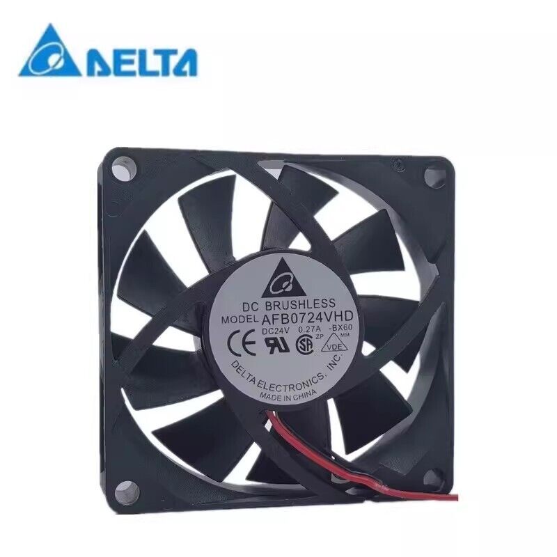 Delta AFB0724VHD 24V 0.27A 7020 7CM 2-Wire Inverter Cooling Fan