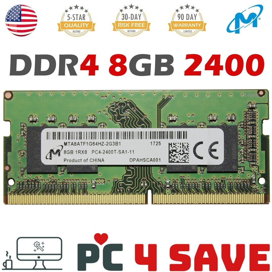 Micron 8GB DDR4 2400 PC4-2400T SODIMM Desktop Laptop Memory RAM Dell HP Lenovo M