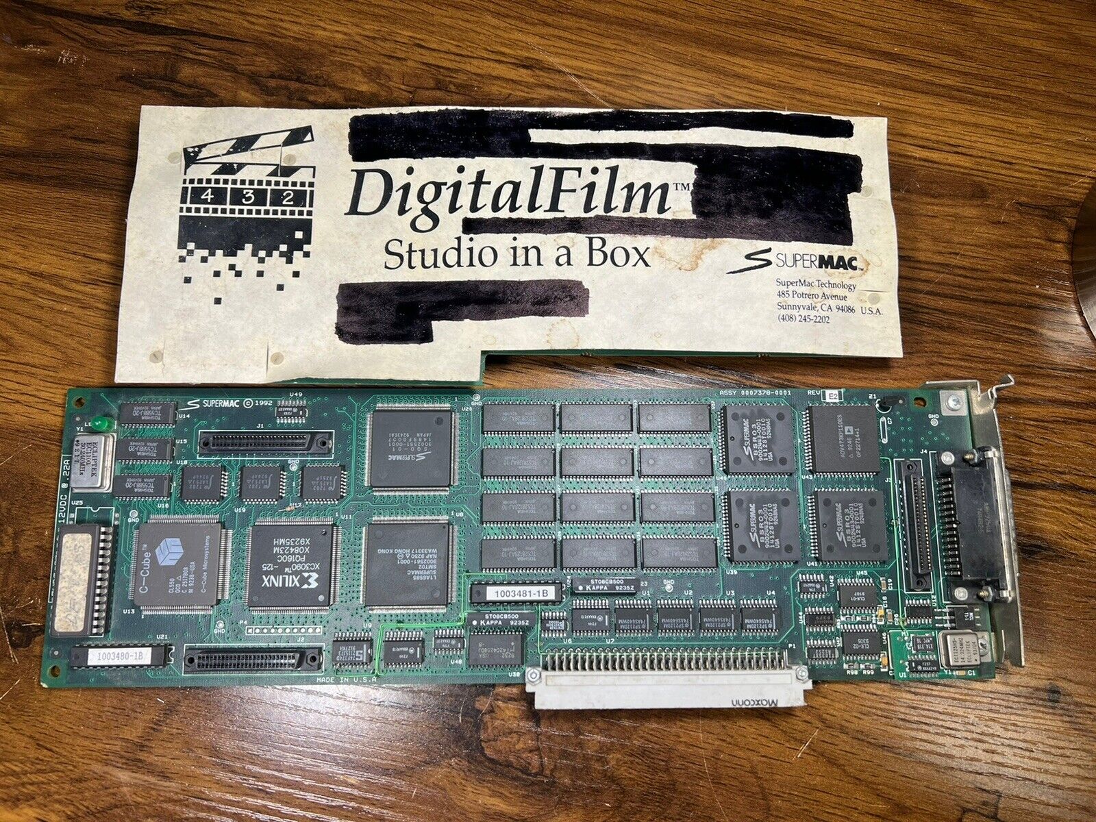 Vintage 1992 Apple Macintosh SUPERMAC DigitalFilm NUBUS Graphics Card RARE