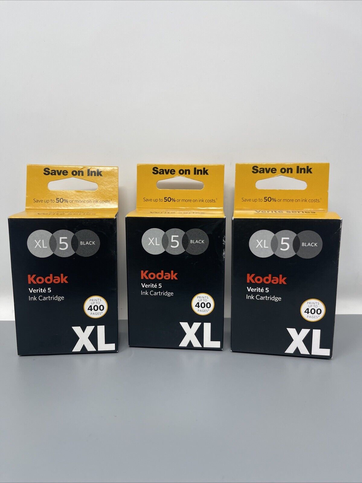 Lot Of 3 New Kodak Verite 5 ALK1UA Black XL Jet Cartridge OEM Genuine  Sealed