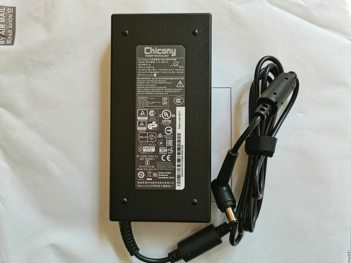 Chicony 19.5V 9.23A 180W 7.4mm for MSI GL65 Leopard 10SCXK-066US Genuine Charger