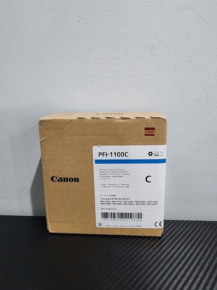 Canon PFI-1100C Cyan Ink Tank Exp 2025/05