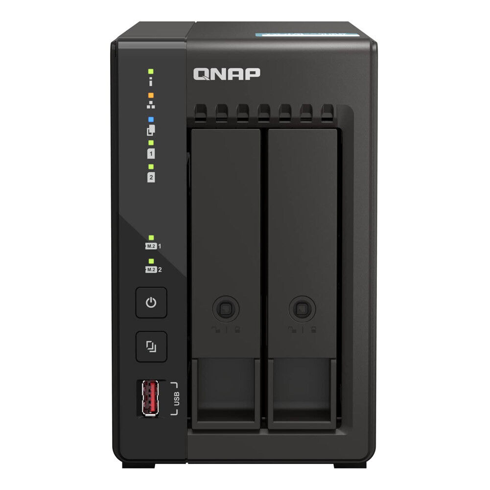 QNAP 2-Bay Diskless High-Performance Desktop NAS TS253E8GUS