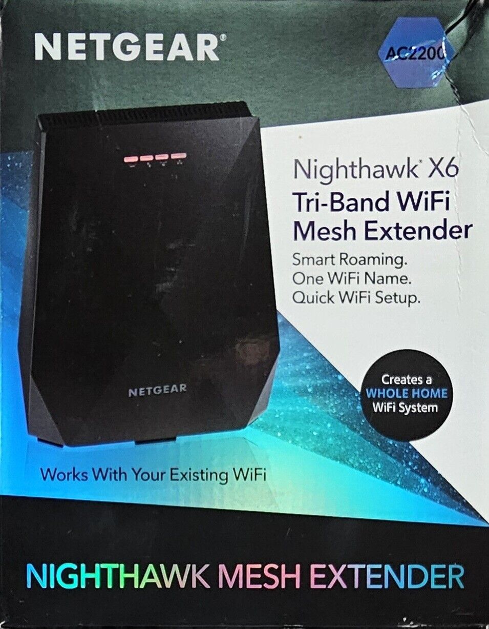 NETGEAR Nighthawk X6 EX7700 AC2200 Tri-band WiFi Mesh Extender - NO POWER CORD 