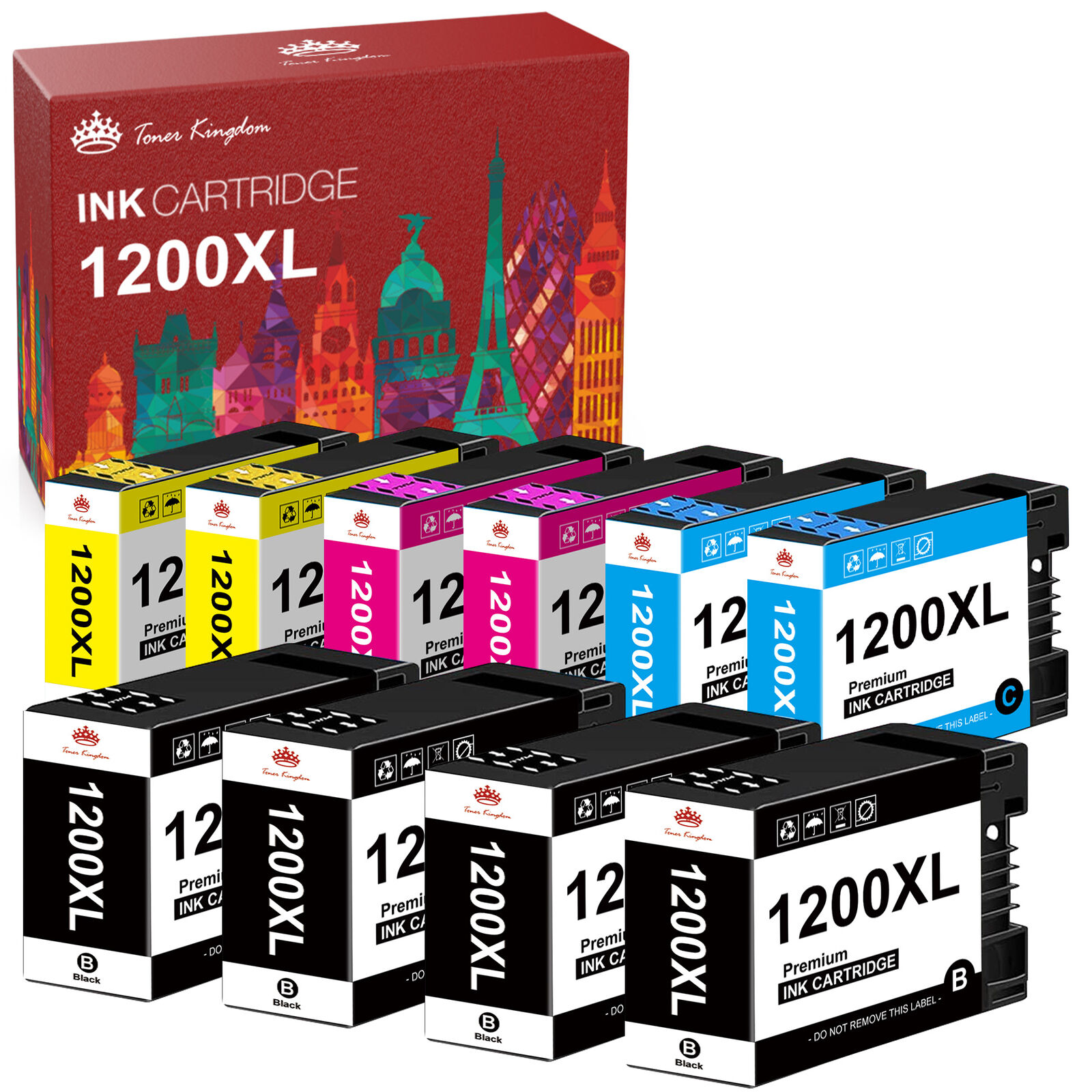 10pk PGI-1200XL PGI1200XL Ink Cartridges for Canon Maxify MB2320 MB2720 Printers