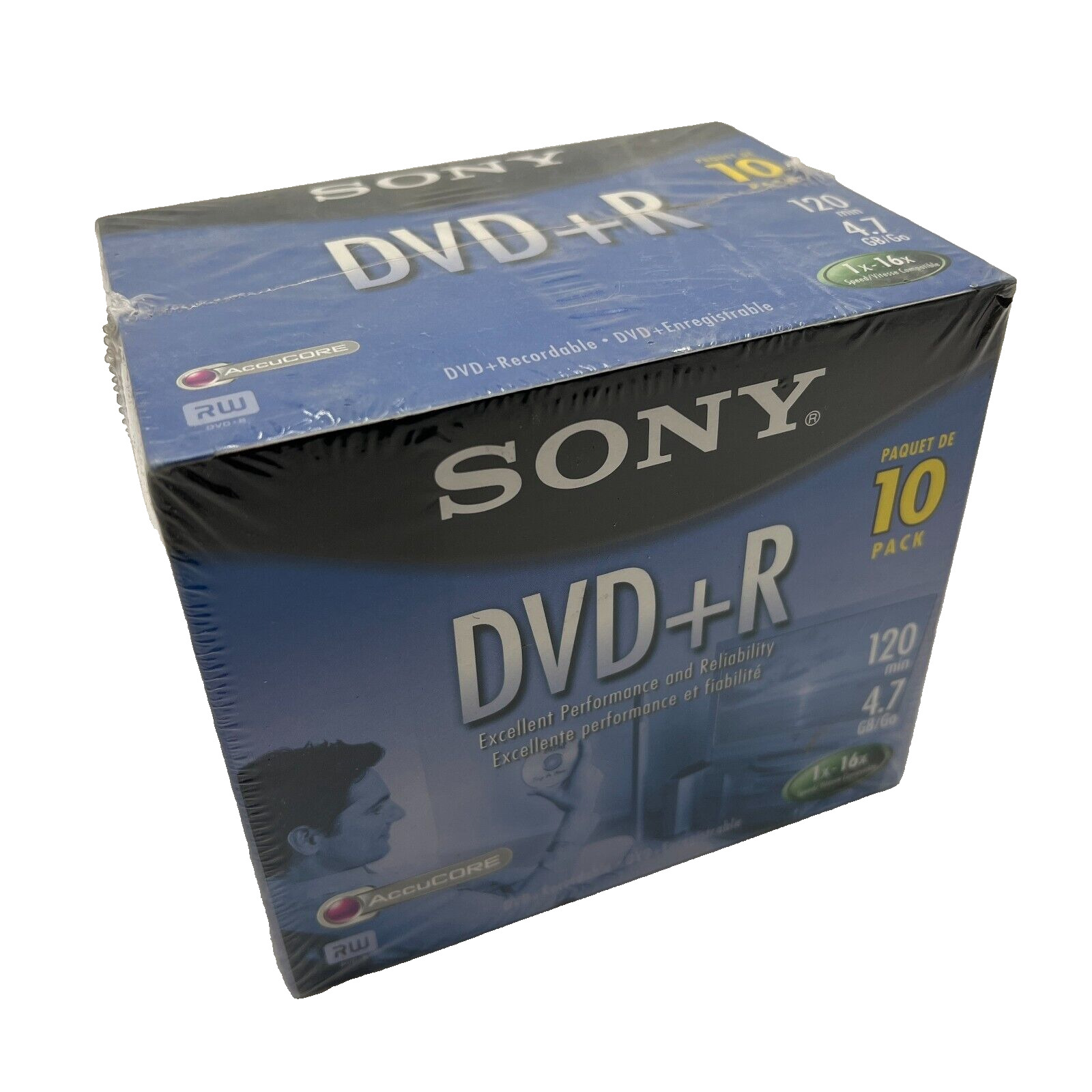 Sony DVD + R 10 Pack Recordable Discs 120 min 4.7 GB Blank New Sealed