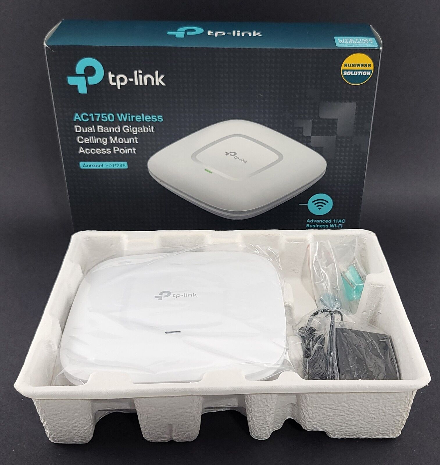TP-Link EAP245 Ceiling Mount POE Wireless Access Point AC1750 Great Condition