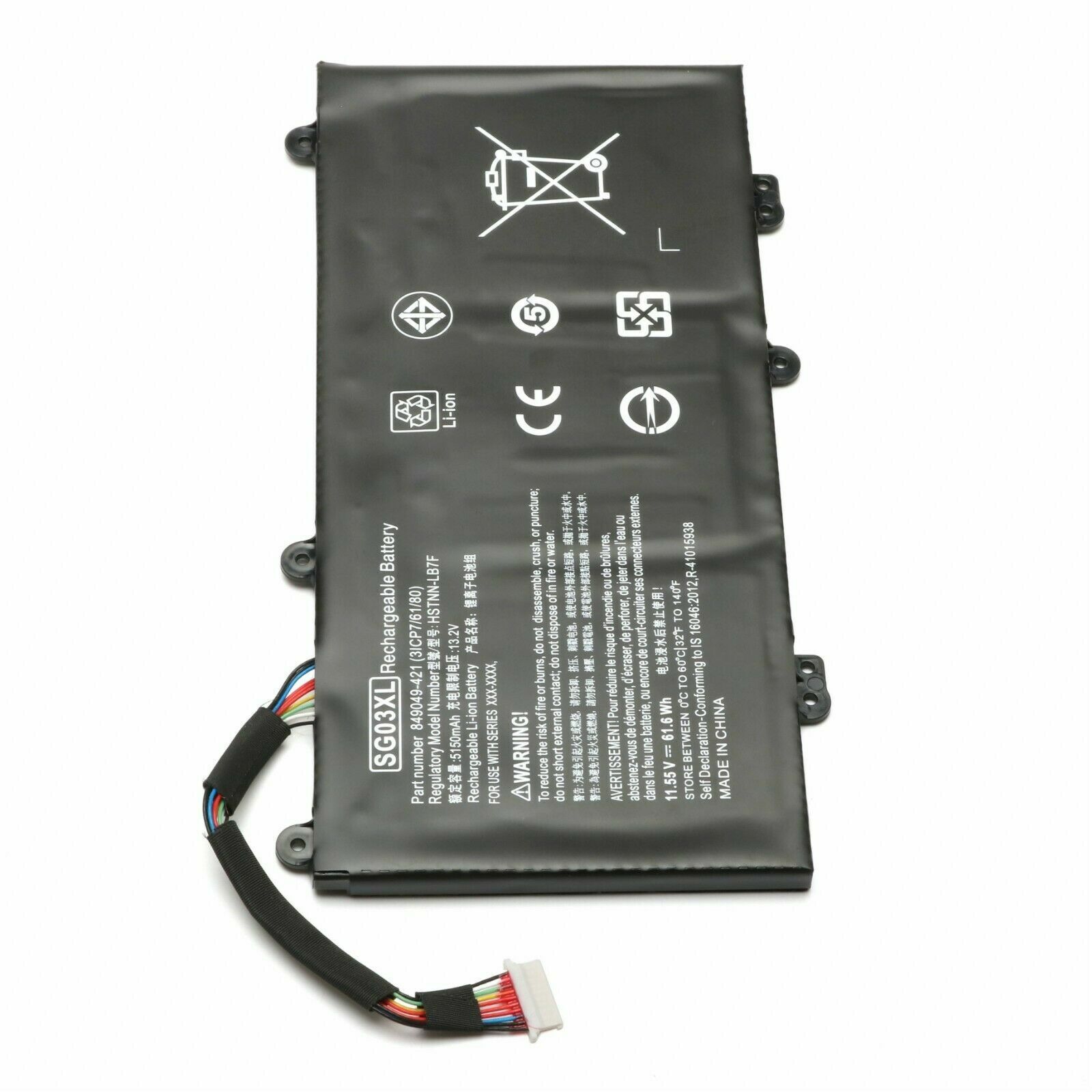  SG03XL 61.6WH Battery  Fits H P ENVY 17-U011NR M7-U109DX HSTNN-LB7F 849049-421 