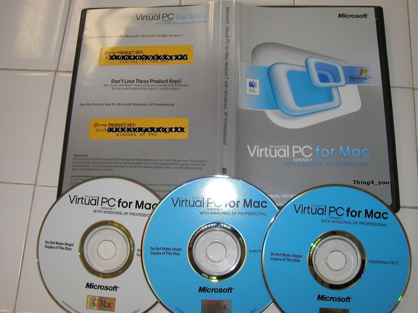 Microsoft Virtual PC 7 for Mac with Windows XP Professional MS Win Pro =NEW=