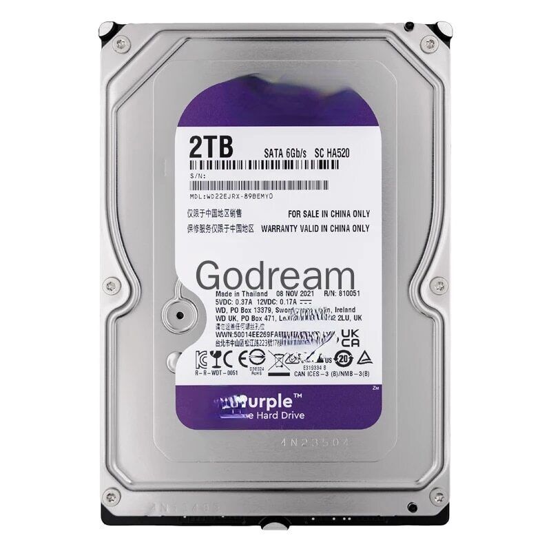 For Western Data WD22EJRX/WD20EJRX box purple disk 3.5 inch 2TB desktop 2T monit