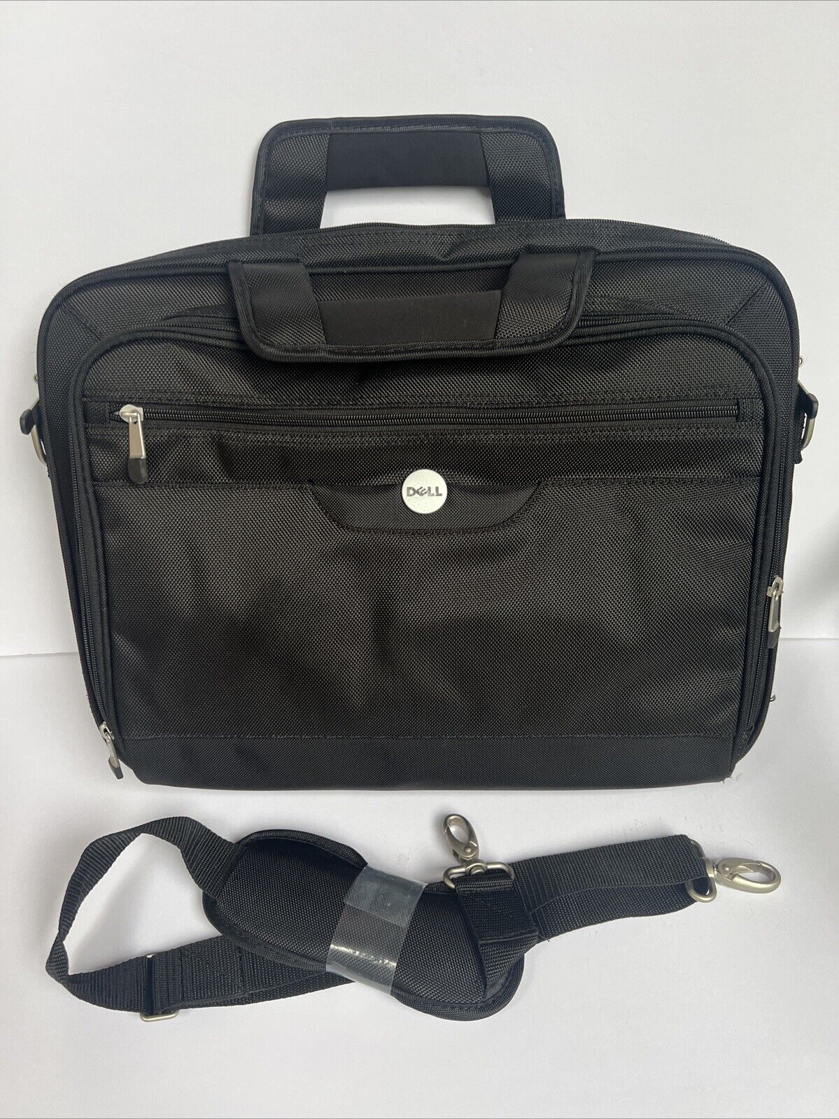 Vintage DELL Black Padded Computer Laptop Briefcase Cross-Body Messenger Bag NEW
