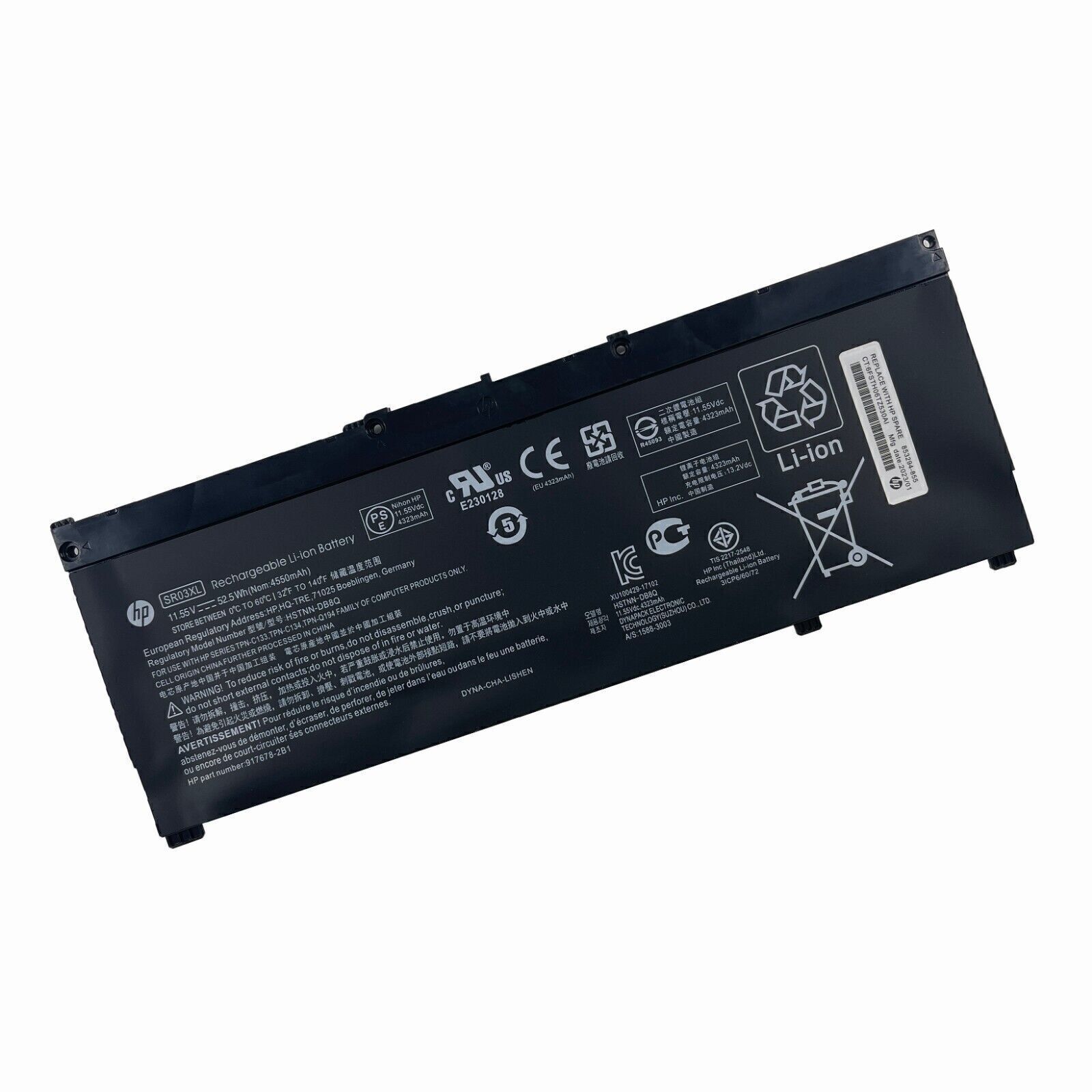 Genuine 52.5Wh SR03XL Battery For HP Envy 15-cp 17-bw X360 15-cn Pavilion 15-cx