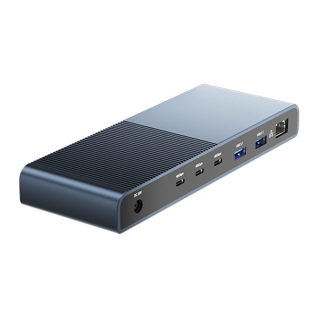 Acasis Lightning 4 Dock Aluminum PD60W Fast Charge 8K HD Laptop USB3.1 Dock New