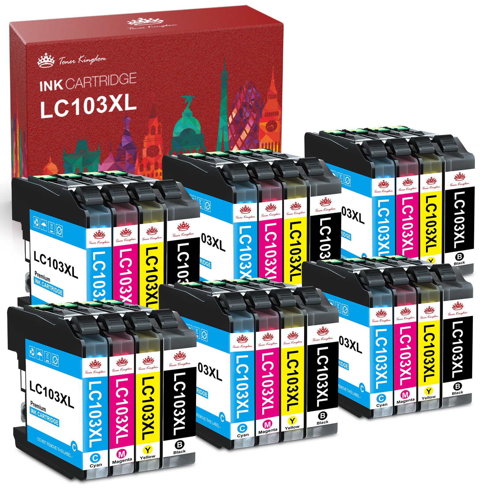 24 PK LC103XL LC-103 Ink Cartridge For Brother MFC-J870DW MFC-J470DW MFC-J475DW