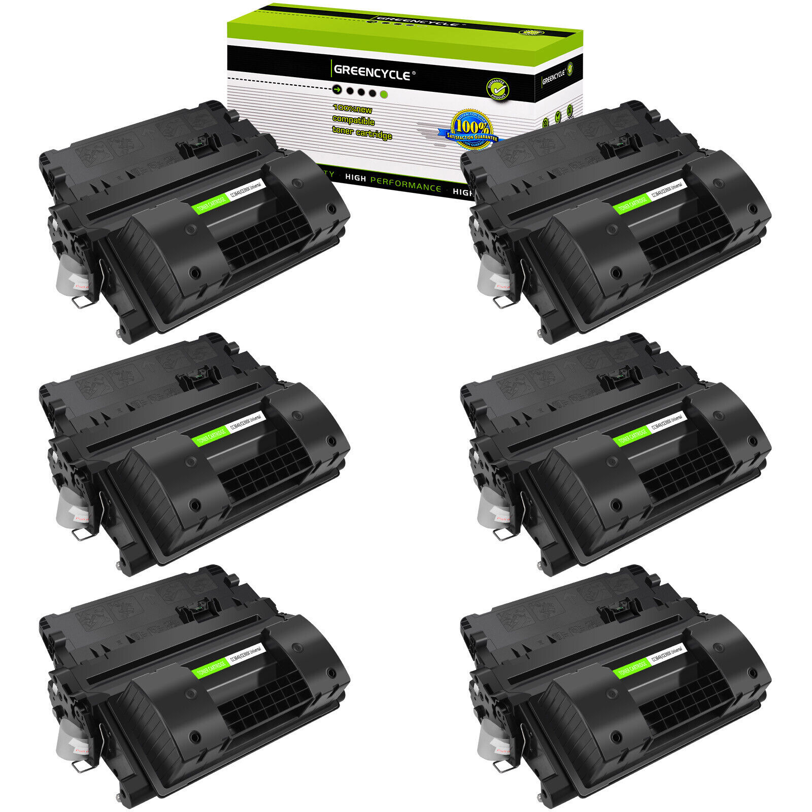 GREENCYCLE 6PK CC364X 64X BK Toner Cartridge Fits for HP LaserJet P4515x P4515tn