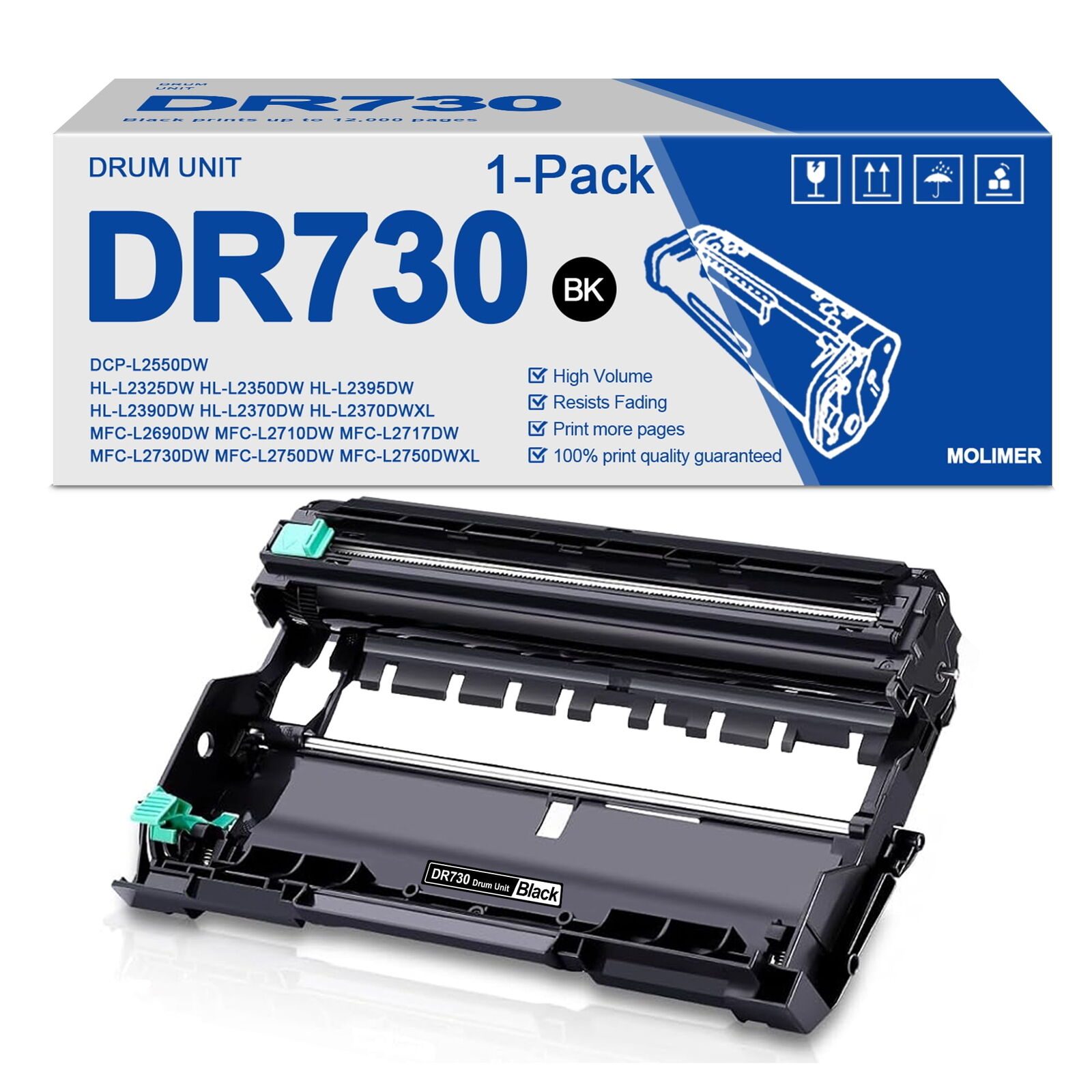 DR730 Drum Unit Replacement for Brother DR730 HL-L2370DW MFC-L2710DW Printer