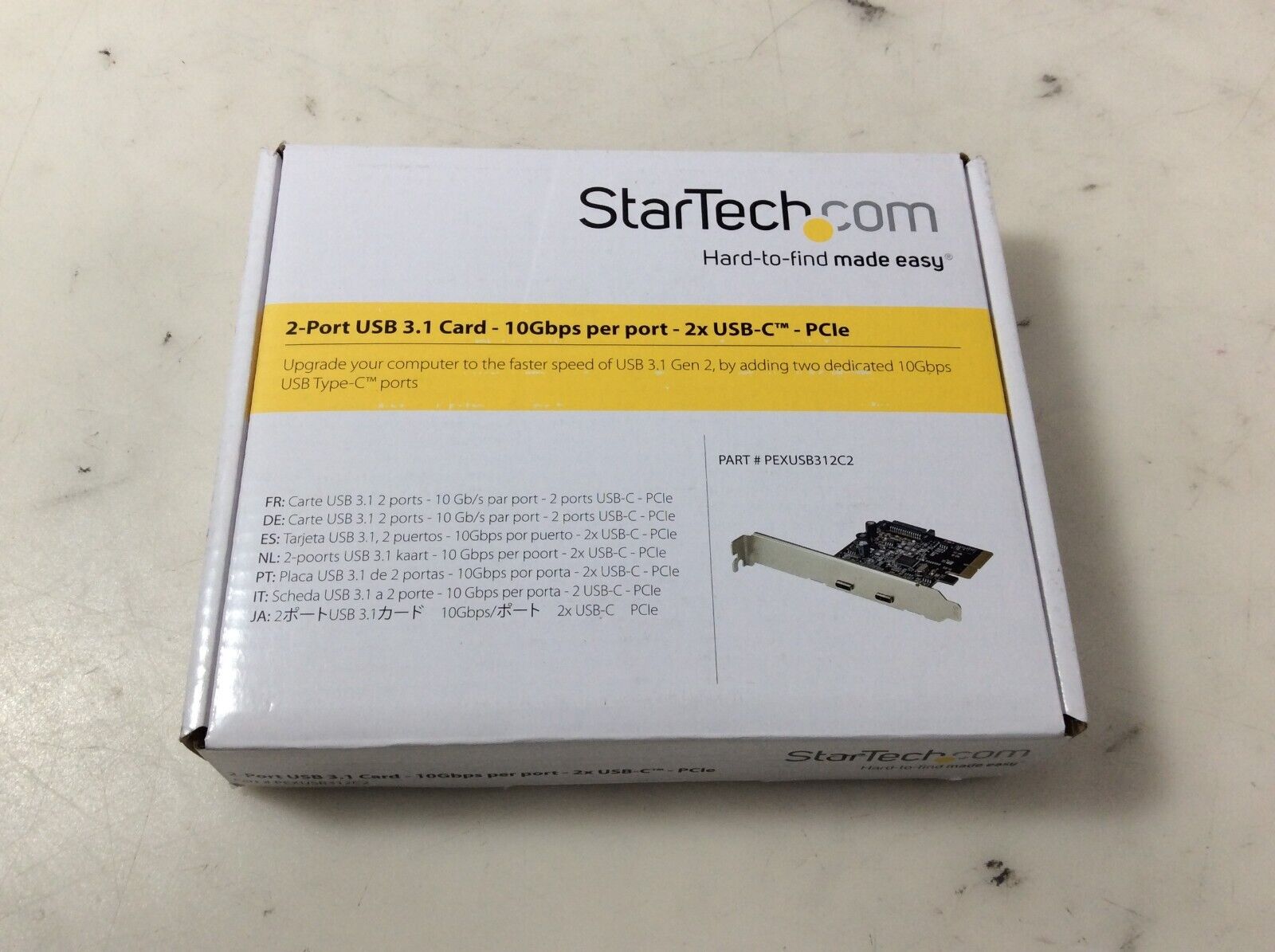 StarTech.com 2-port 10Gbps USB C PCIe Card Adapter - USB 3.1  Type-C PCI