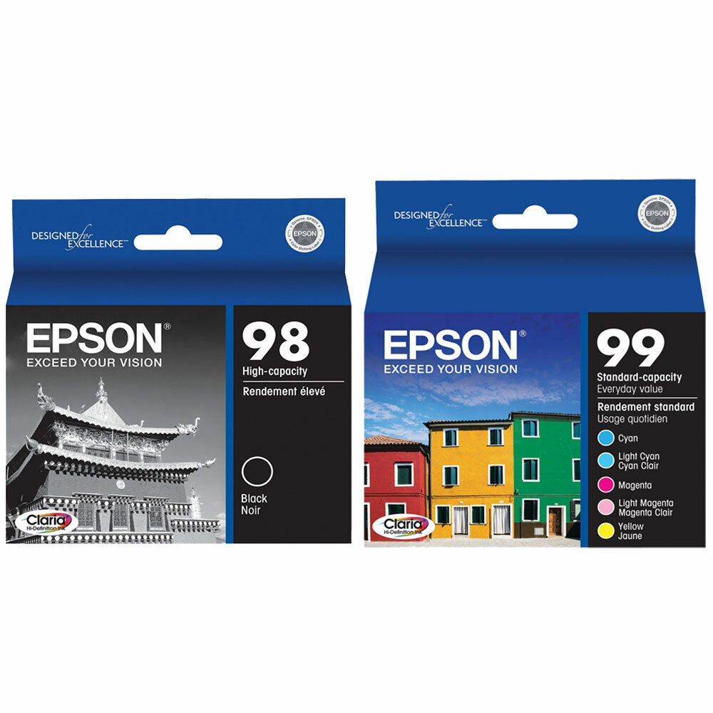 6 Pack Genuine Epson 98 99 Ink for Artisan 700 710 725 730 800 810 835 387 
