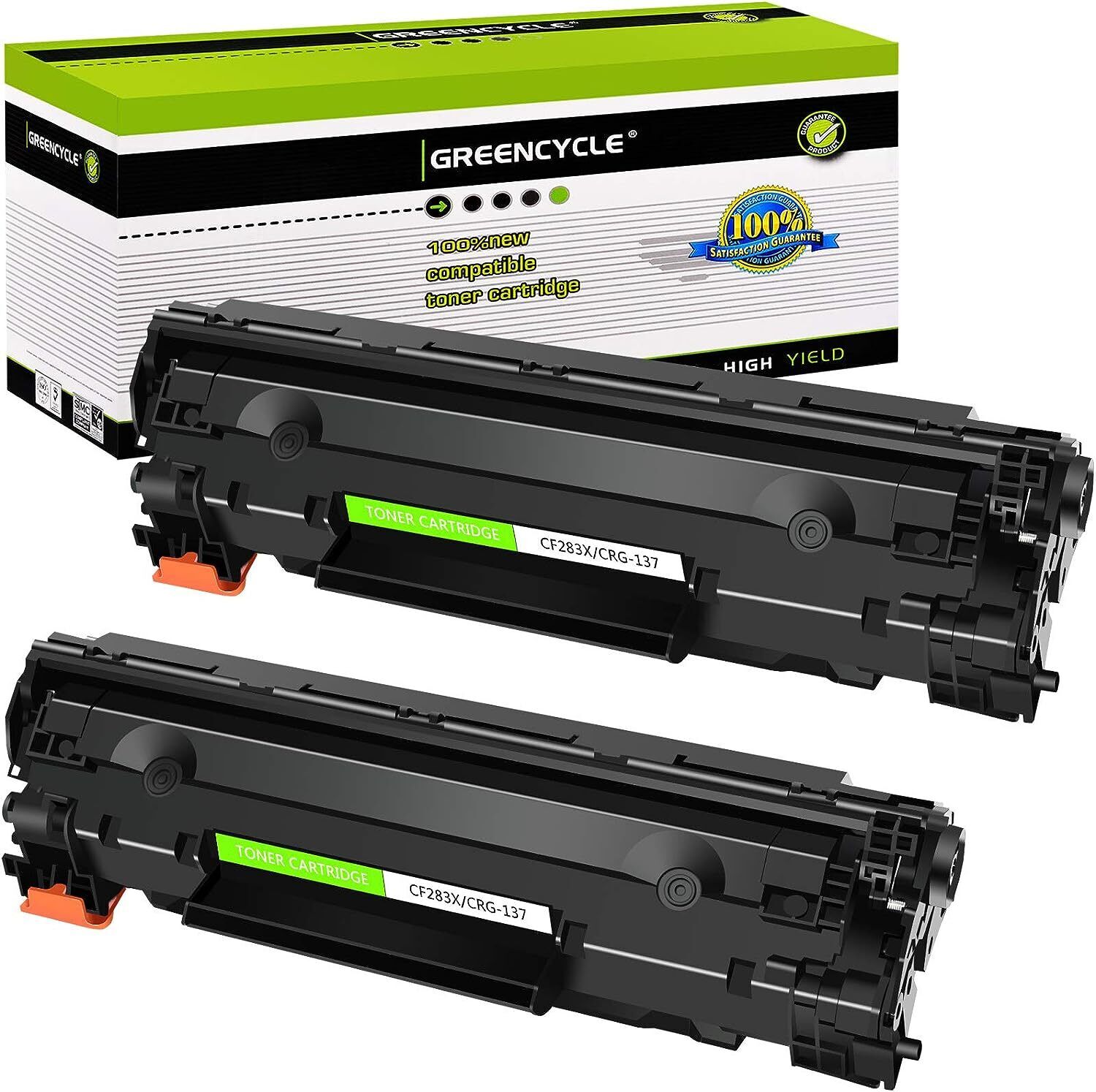 2PK greencycle High Yield Compatible Toner Cartridge for HP 83X CF283X M225dw