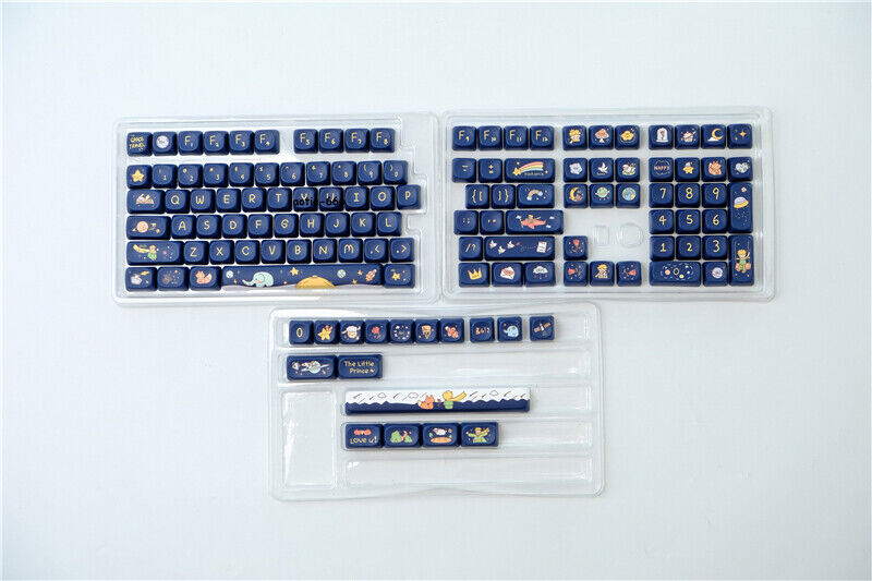 Le Petit Prince 126 Keycaps XOA Height Blue keycap PBT for Cherry MX Keyboard 