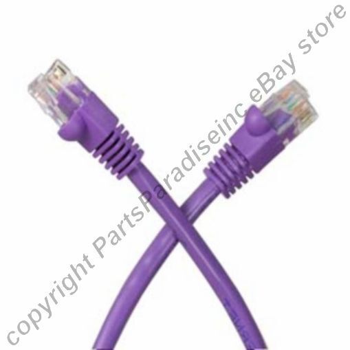 Lot2 PURE COPPER 15ft long Cat5e Ethernet/Network UTP Cable/Cord/Wire {PURPLE