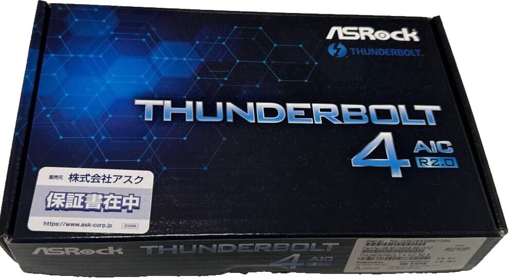 ASRock Thunderbolt 4 AIC R2.0 Thunderbolt 4 PCI Express Expansion Brand New