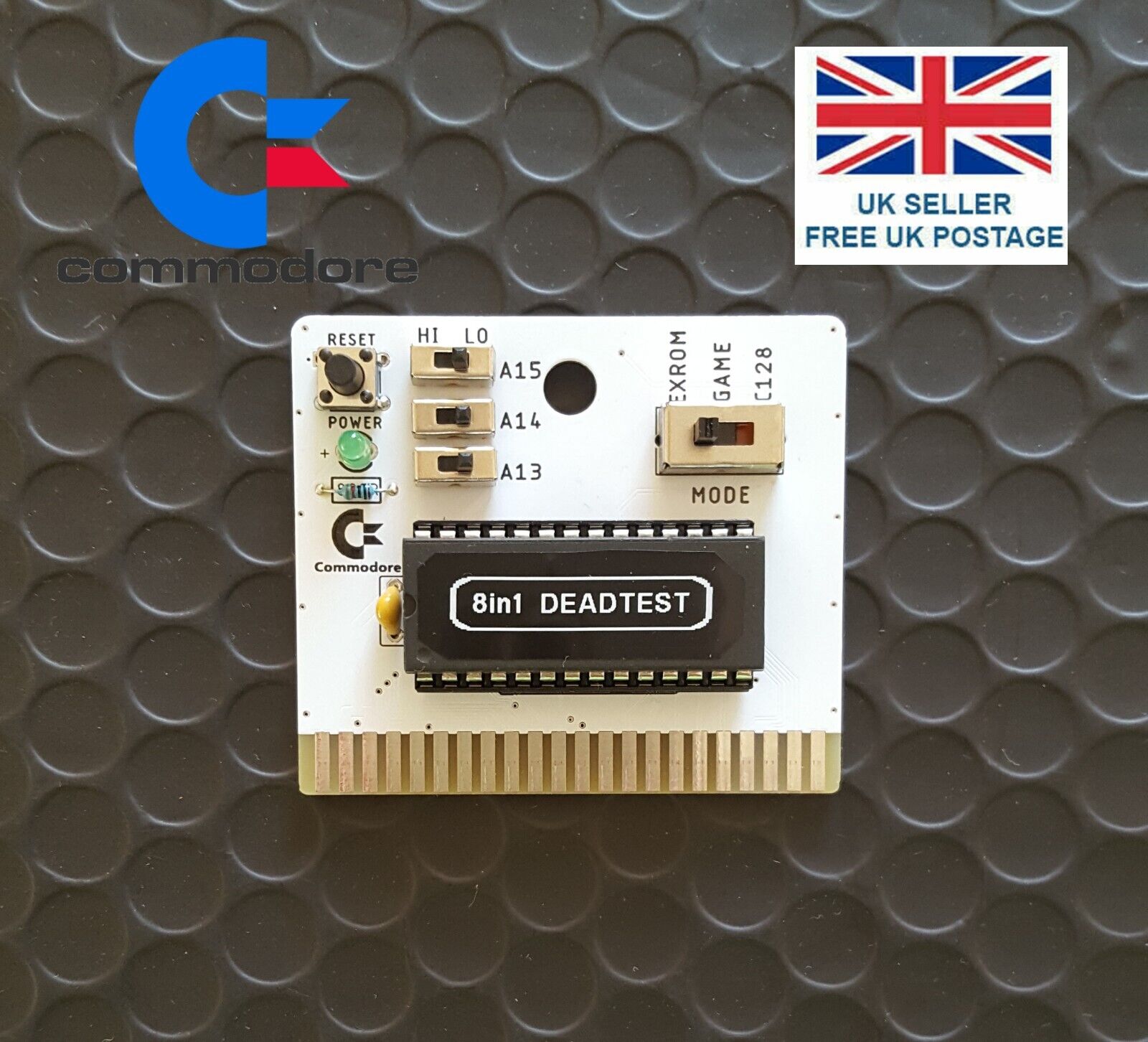 Commodore 64 8in1 Dead Test Diagnostic Cartridge 781220 586220++ 1541 c64 DIP28