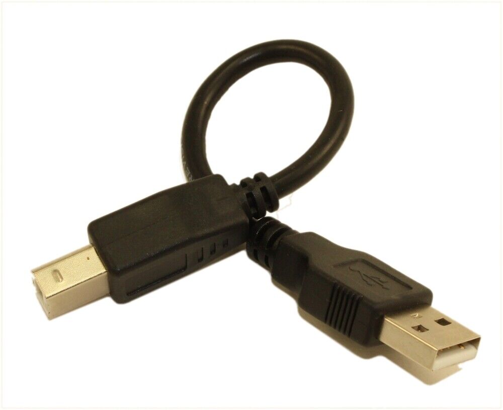 6inch USB 2.0 Certified 480Mbps Type A Male to B Male Cable  Black