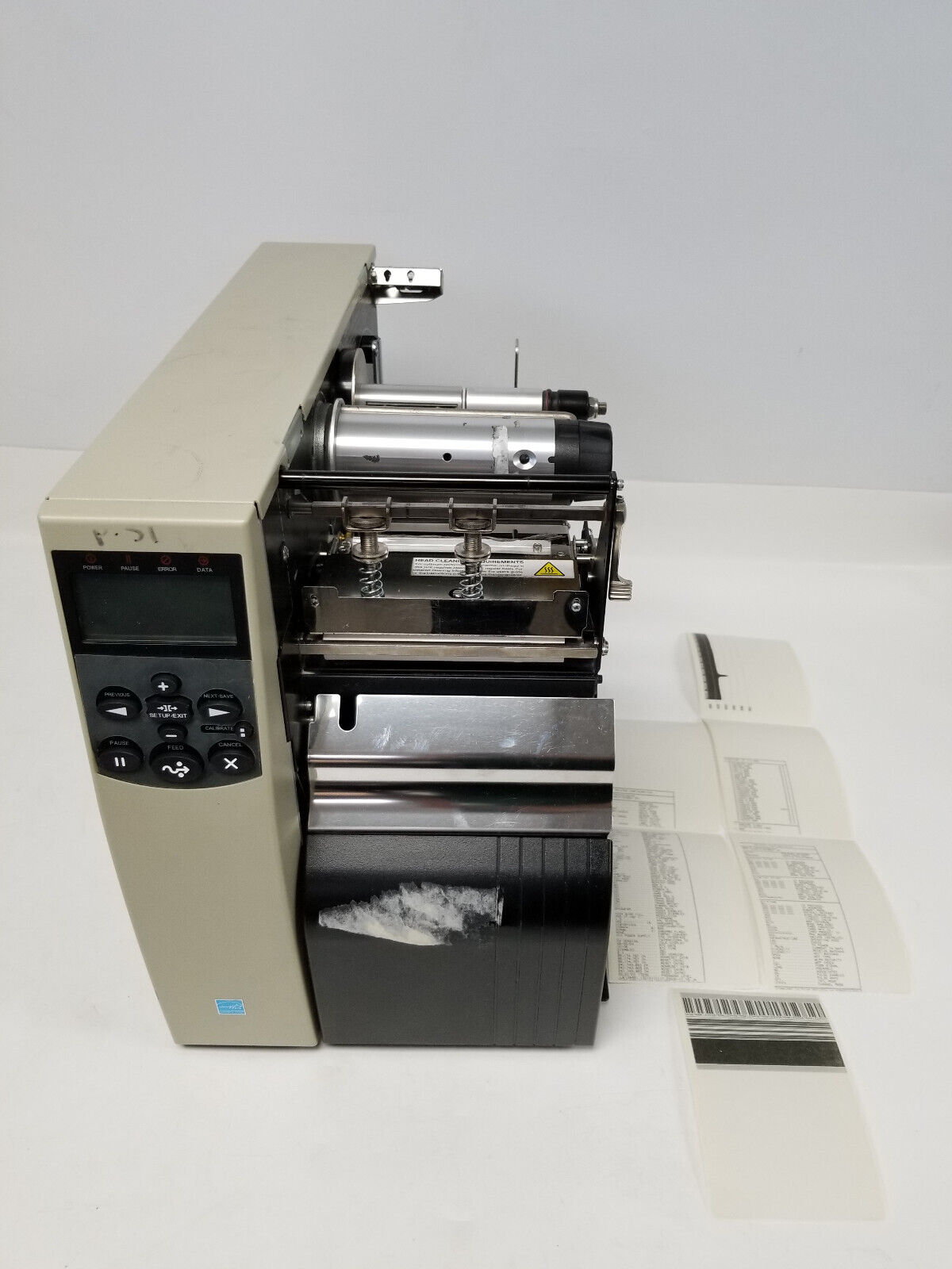 Zebra 140xi4 Thermal Label Printer Parts (Prints, Calibration Off)