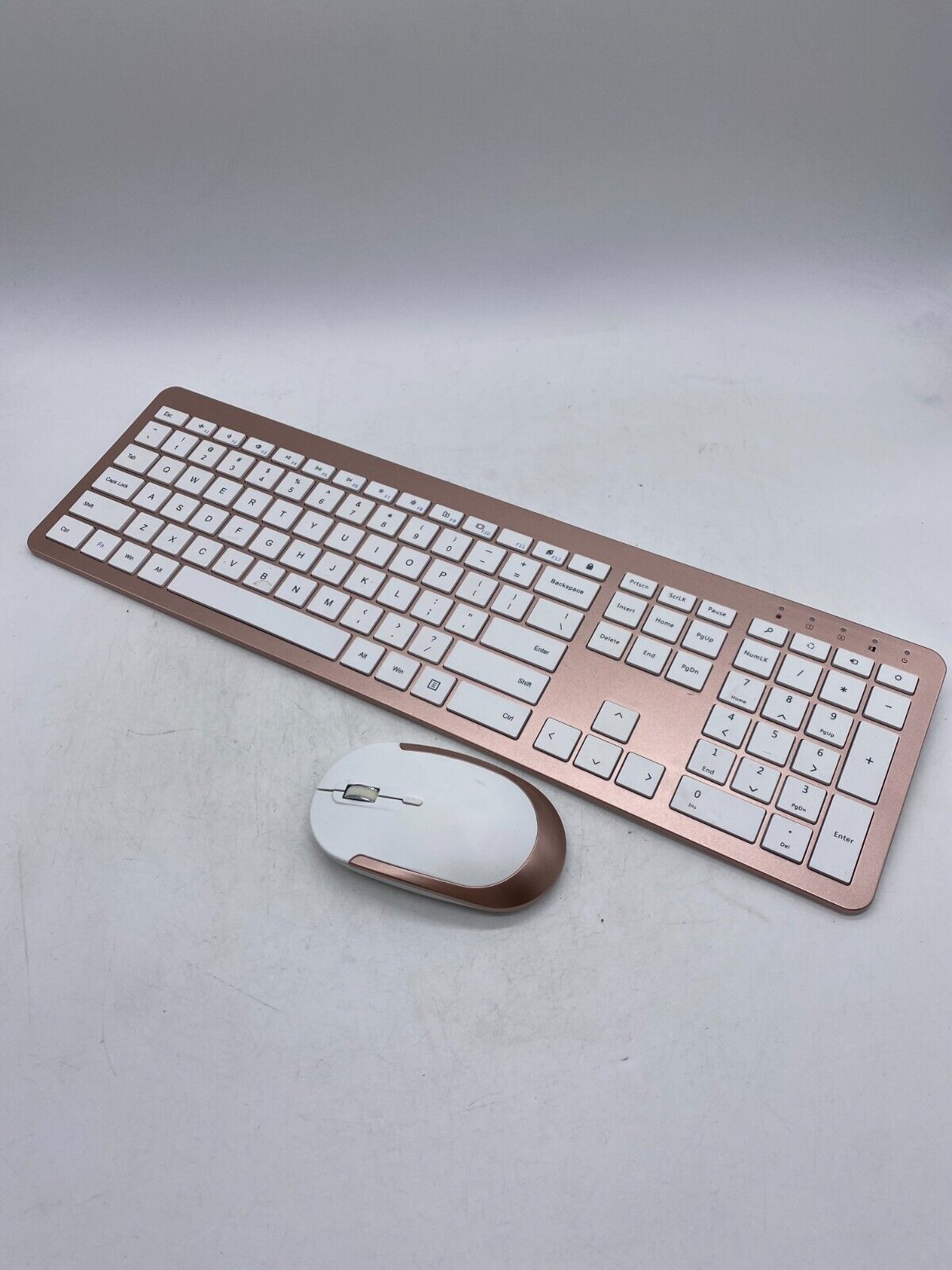 Seenda Full/Slim Wireless Keyboard SK38 Pink&White w/ Mouse & Dongle