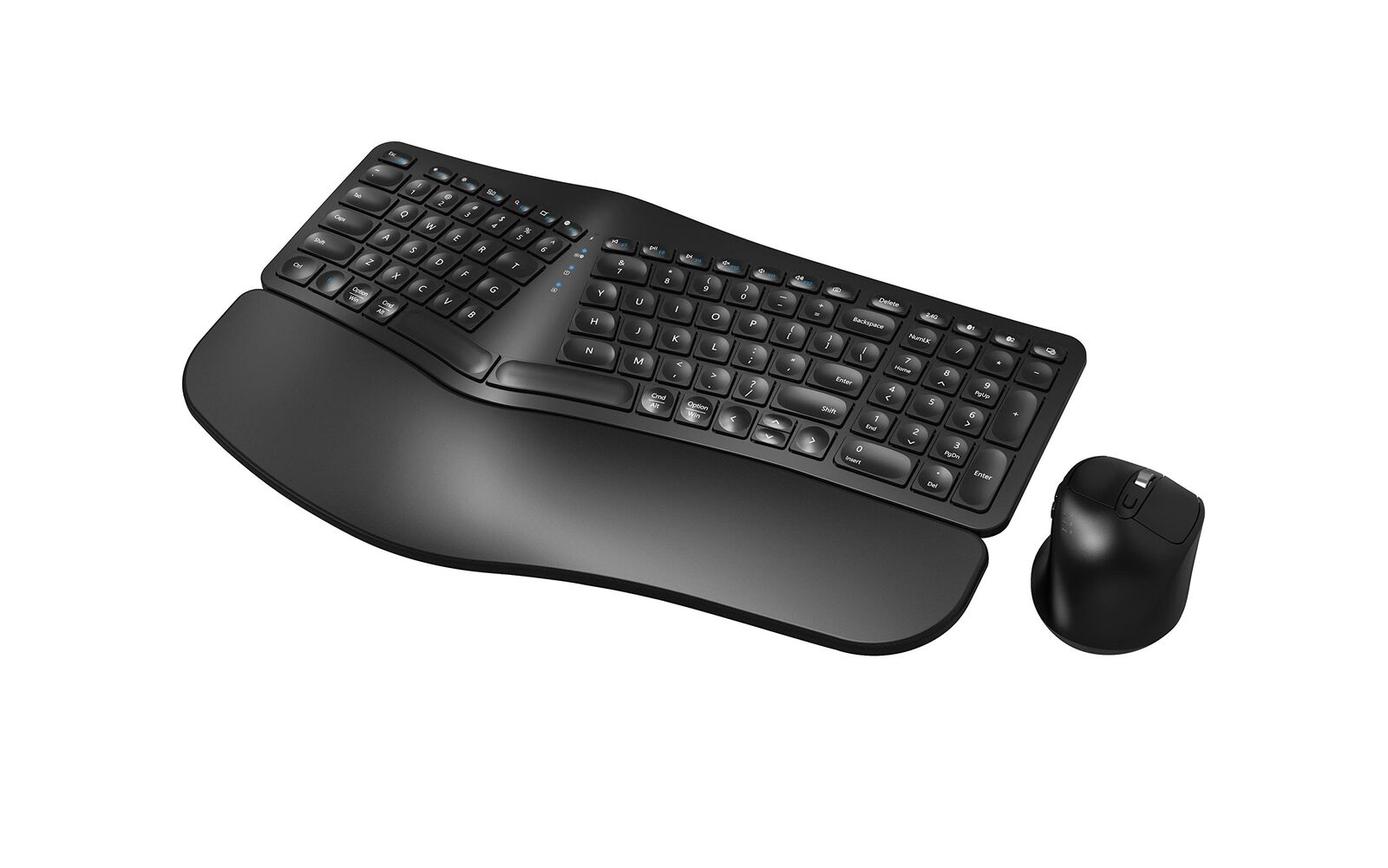 MK960 Ergonomic Wireless Keyboard Mouse Combo, Bluetooth/2.4G Split Design Ke...