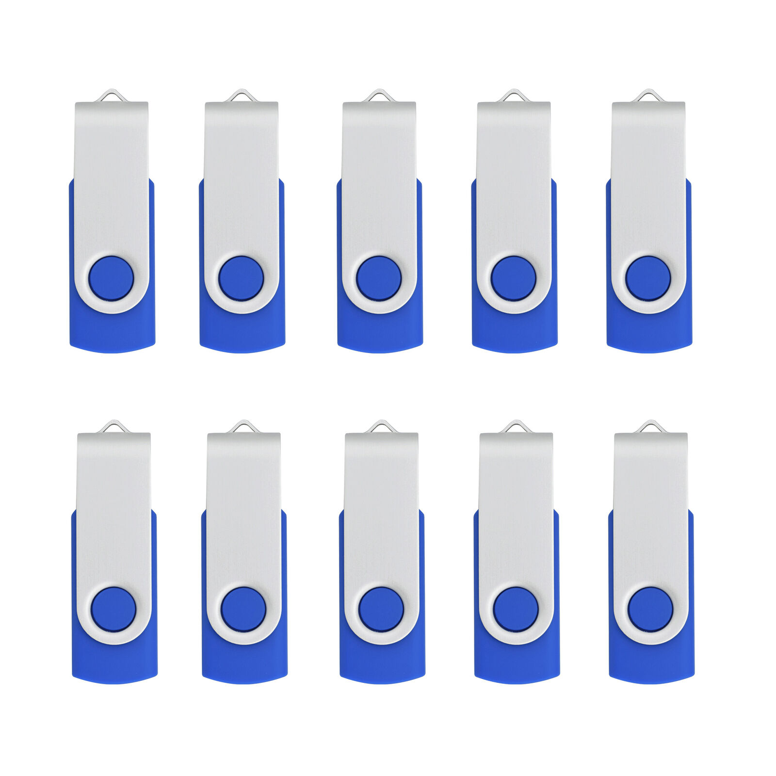 Wholesale 10-100pcs 8GB Metal Swivel Anti-skid USB 2.0 Flash Drives Memory Stick
