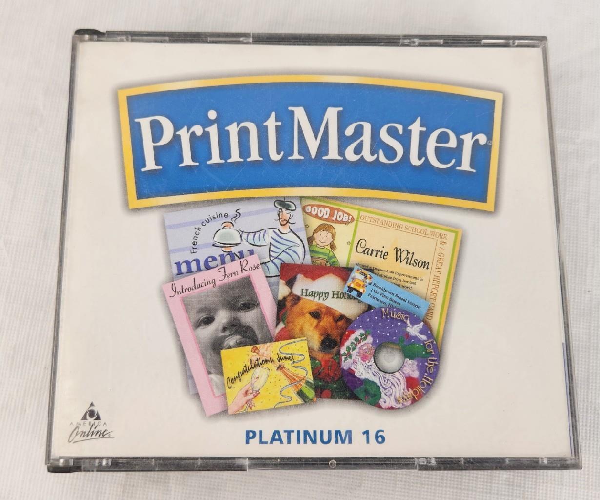 Broderbund PrintMaster Platinum 16 Windows 98/2000/Me/XP CD-ROM Set