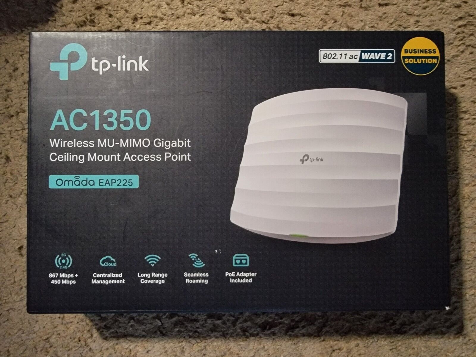 TP-Link EAP225 V3 MU-MIMO Gigabit Ceiling Mount Access Point- AC1350