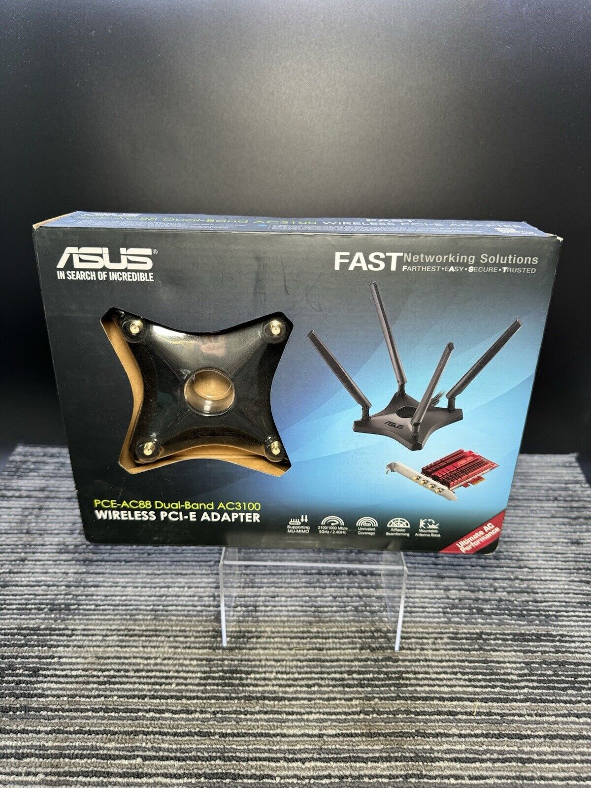 ASUS PCE-AC88 AC3100 Dual Band PCIe Wi-Fi Adapter|Open Box