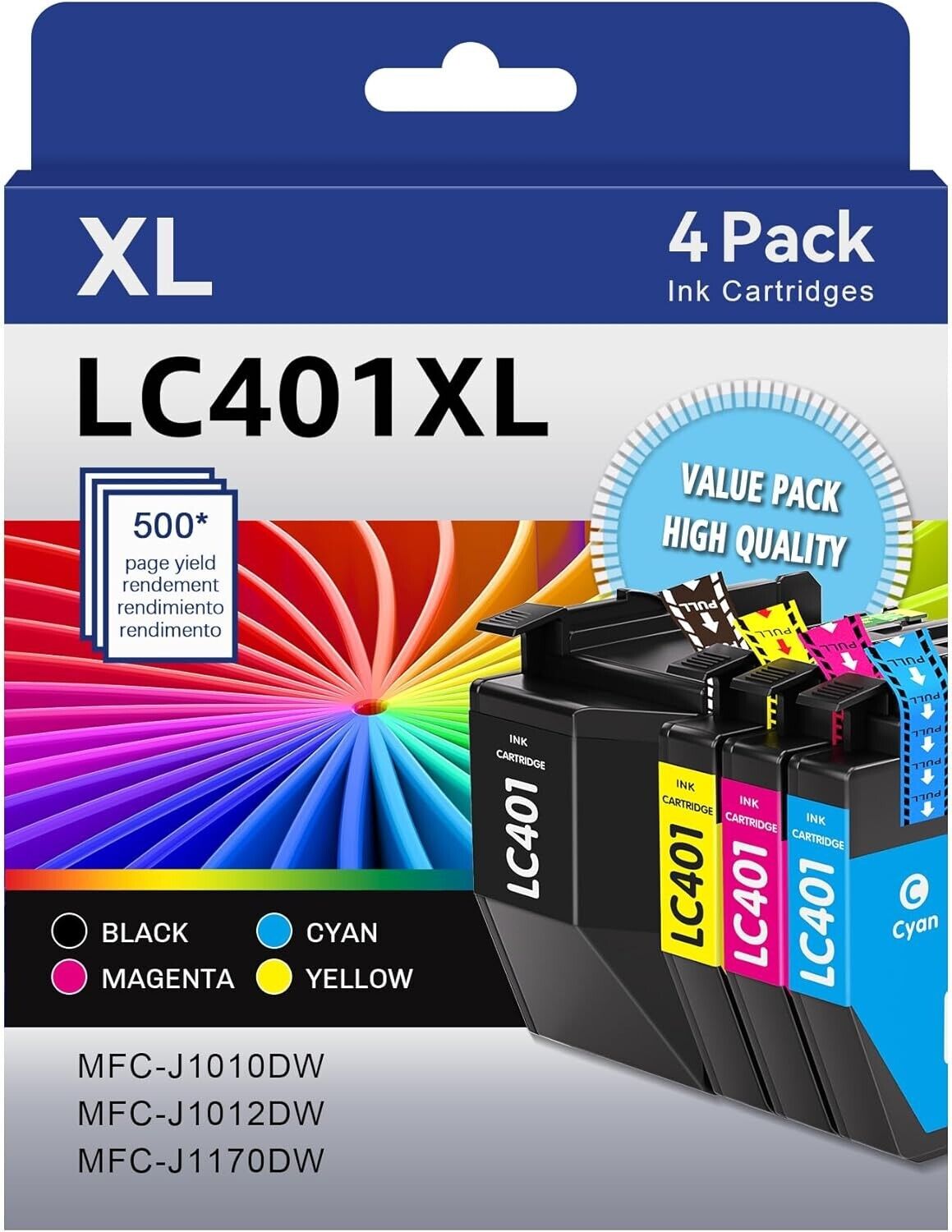 LC401XL LC401 Ink Cartridges Compatible for Brother Ink Cartridges LC401 XL to u