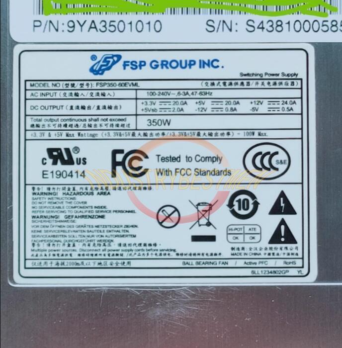 One Used FSP FSP350-60EVML redundant power supply module