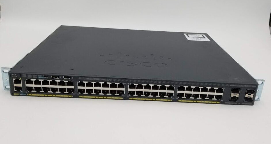 Cisco WS-C2960X-48FPS-L V02 48 Port PoE+ Gigabit Switch
