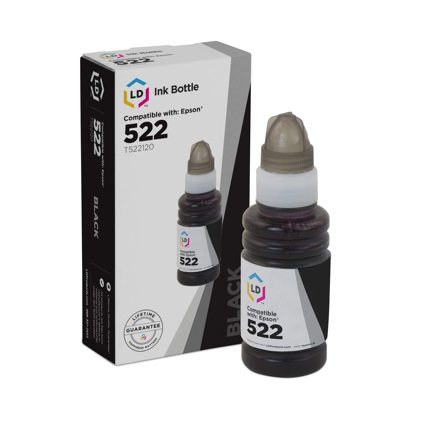 LD Compatible Epson 522 / T522120 EcoTank Black Ink Bottle for ET-2720 & ET-4700